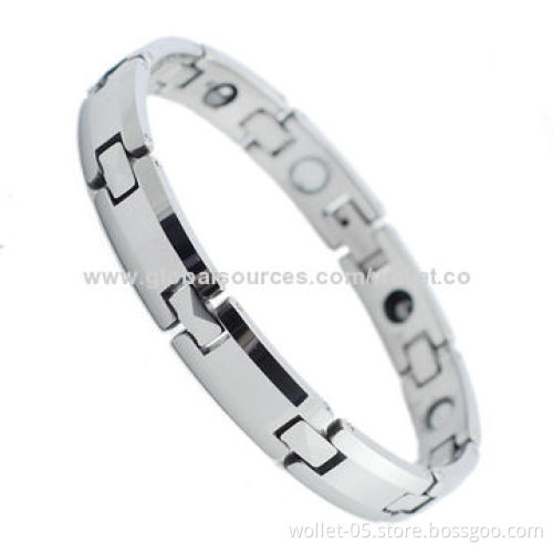 2014 Fashion Magnetic Tungsten Bracelet, High Polished, Accept Customization